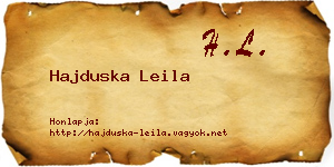 Hajduska Leila névjegykártya